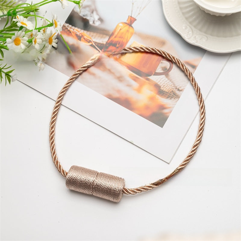 Premium Magnetic Curtain Tieback - Modern Rope Holder